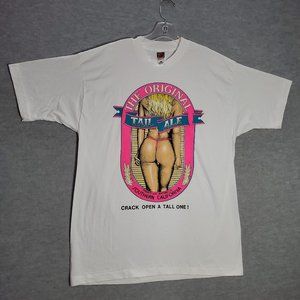 VINTAGE Tail Ale Men Shirt XL White Single Stitch Southern California Bikini Tee